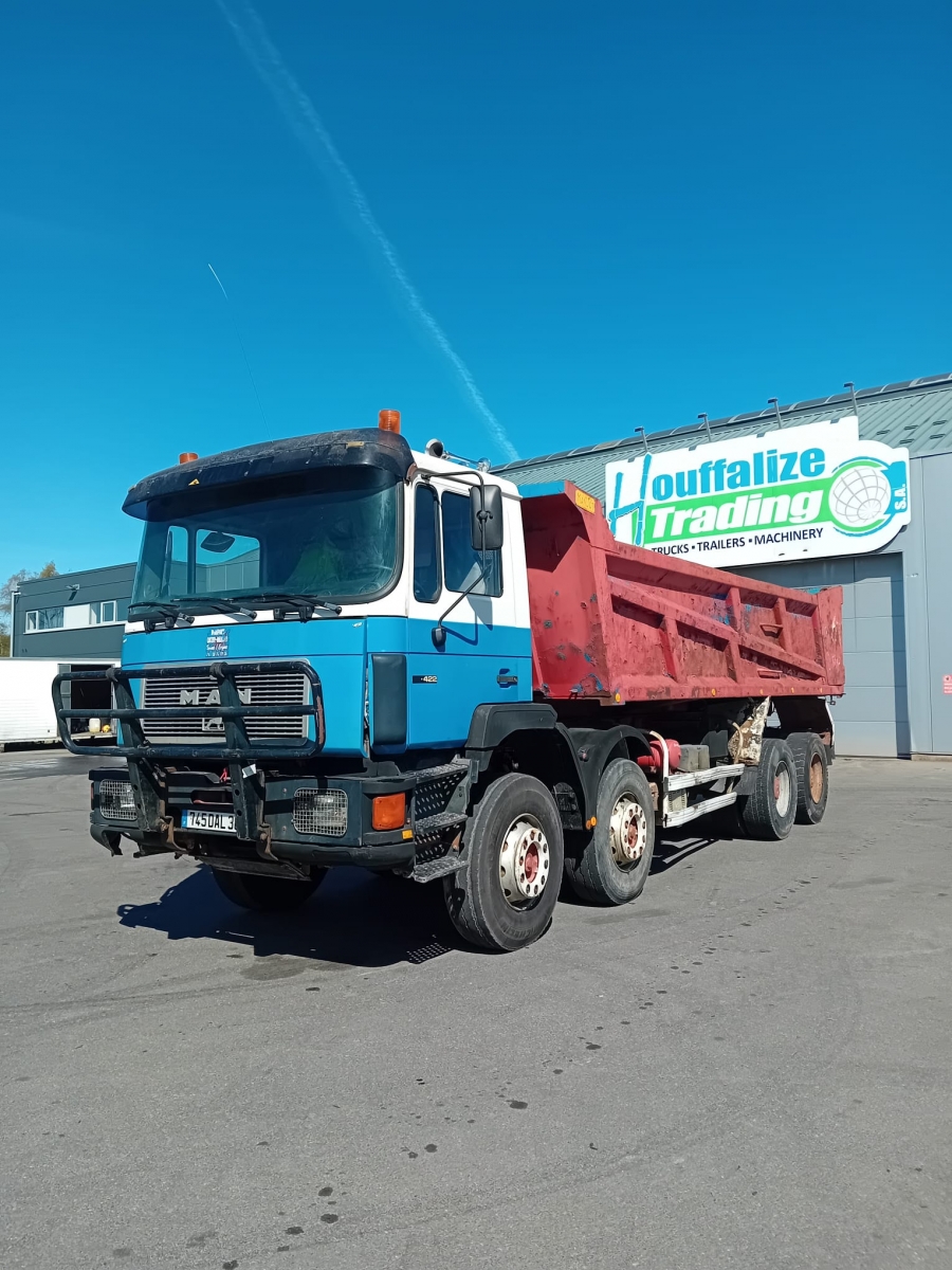 Vente occasion Porteur - MAN 33.422 Camion Benne 8x4 (Belgique - Europe) - Houffalize Trading s.a.