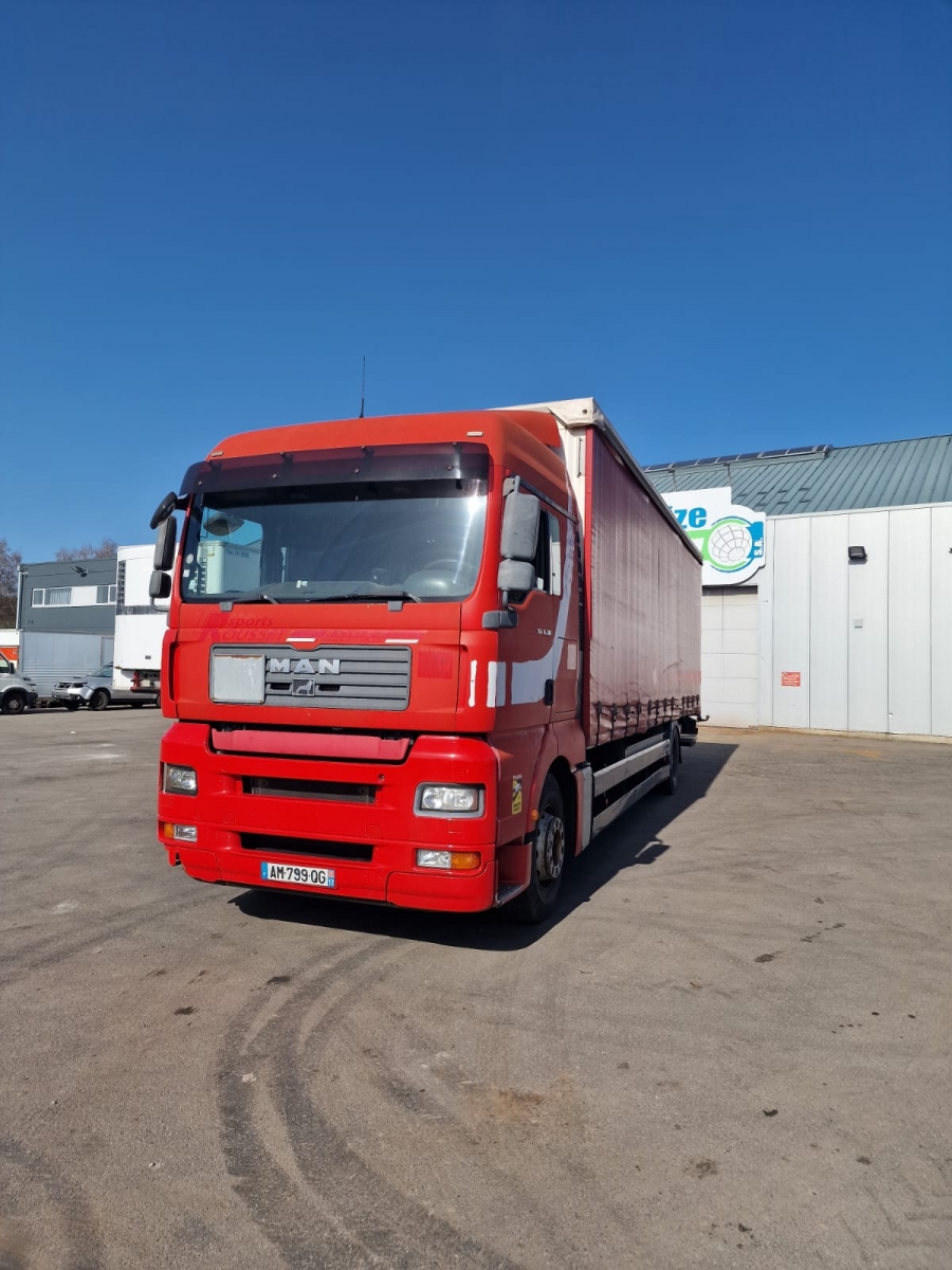 Vente occasion Porteur - MAN TGA 16.380  Curtainsider (Belgique - Europe) - Houffalize Trading s.a.