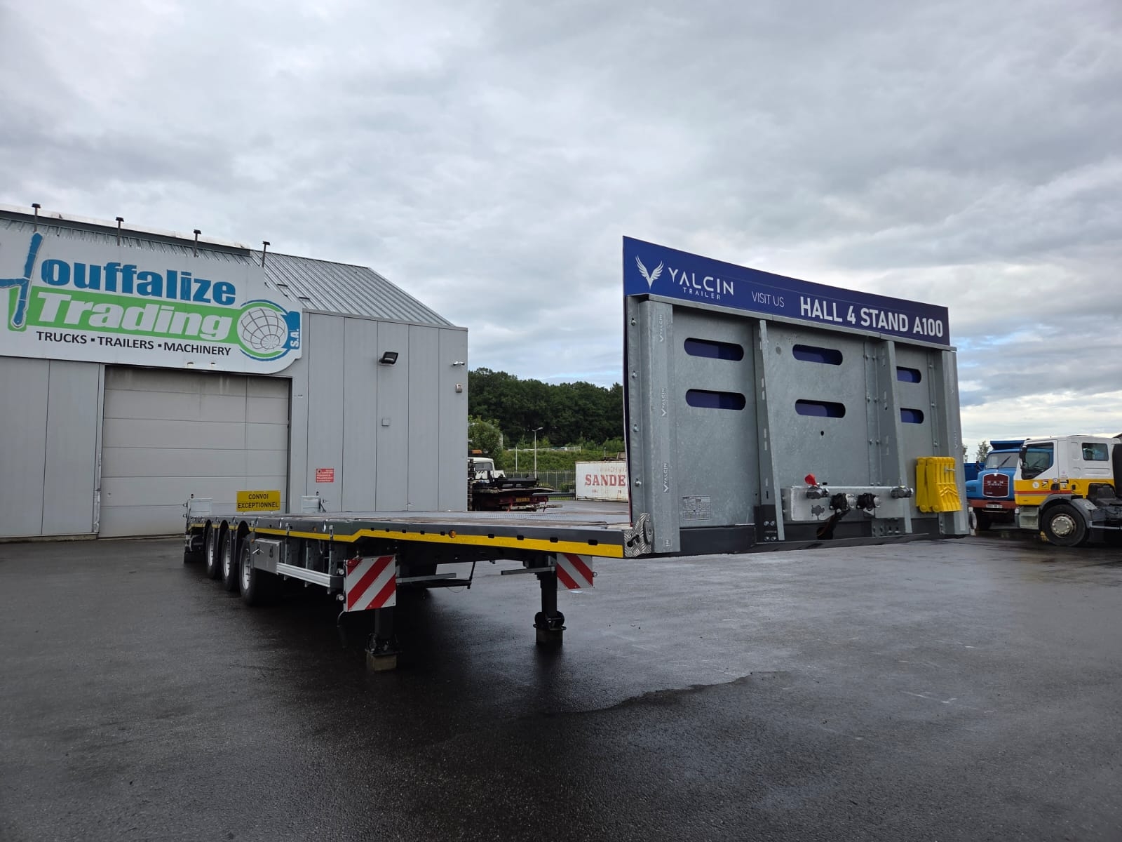 Vente occasion  Remorque - YALCIN Semi remorque plateau 3 essieux (Belgique - Europe) - Houffalize Trading s.a.