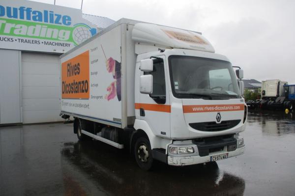 Vente occasion Porteur - RENAULT MIDLUM 180DXI  CAMION FOURGON (Belgique - Europe) - Houffalize Trading s.a.