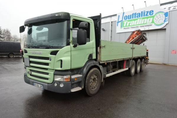 Vente occasion Porteur - SCANIA P380 8X4  PLATEAU GRUE (Belgique - Europe) - Houffalize Trading s.a.