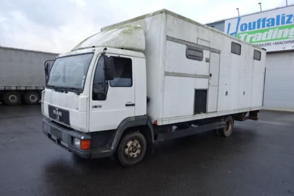 Vente occasion Porteur - MAN 9.163  CAMION FOURGON (Belgique - Europe) - Houffalize Trading s.a.