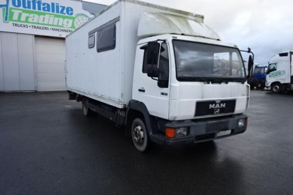 Vente occasion Porteur - MAN 9.163  CAMION FOURGON (Belgique - Europe) - Houffalize Trading s.a.