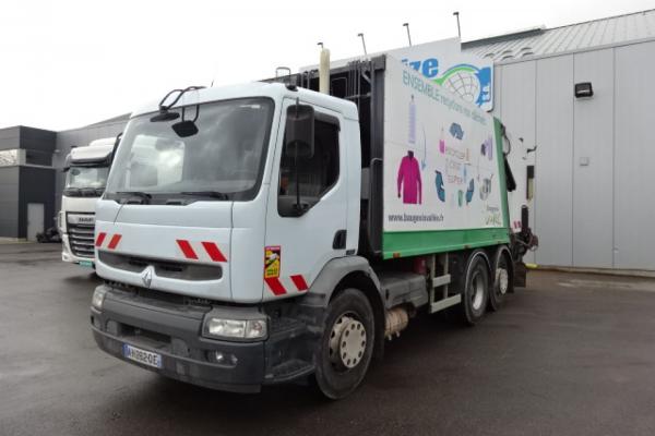 Vente occasion Porteur - RENAULT 320 dci  Camion poubelle (Belgique - Europe) - Houffalize Trading s.a.