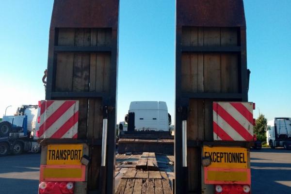 Vente occasion Remorque - KAISER 2 AXLES FULL STEEL SUSPENSION  Porte engins (Belgique - Europe) - Houffalize Trading s.a.