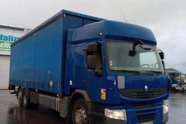 Vente occasion Porteur - RENAULT Premium  CAMION BACHE (Belgique - Europe) - Houffalize Trading s.a.