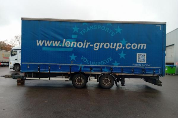 Vente occasion Remorque - FRUEHAUF 2 ESSIEUX - 60 m³  REMORQUE BACHEE (Belgique - Europe) - Houffalize Trading s.a.