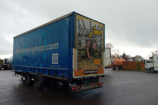 Vente occasion Remorque - FRUEHAUF 2 ESSIEUX - 60 m³  REMORQUE BACHEE (Belgique - Europe) - Houffalize Trading s.a.