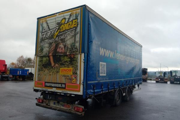 Vente occasion Remorque - FRUEHAUF 2 ESSIEUX - 60 m³  REMORQUE BACHEE (Belgique - Europe) - Houffalize Trading s.a.