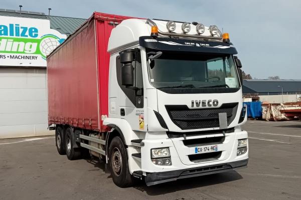 Unidades de camiones - IVECO Stralis 480  Porteur  rideau coulissan (Belgique - Europe) - Houffalize Trading s.a.