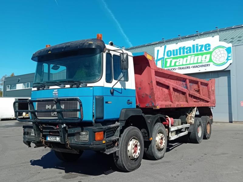 Vente occasion Porteur - MAN 33.422 Camion Benne 8x4 (Belgique - Europe) - Houffalize Trading s.a.